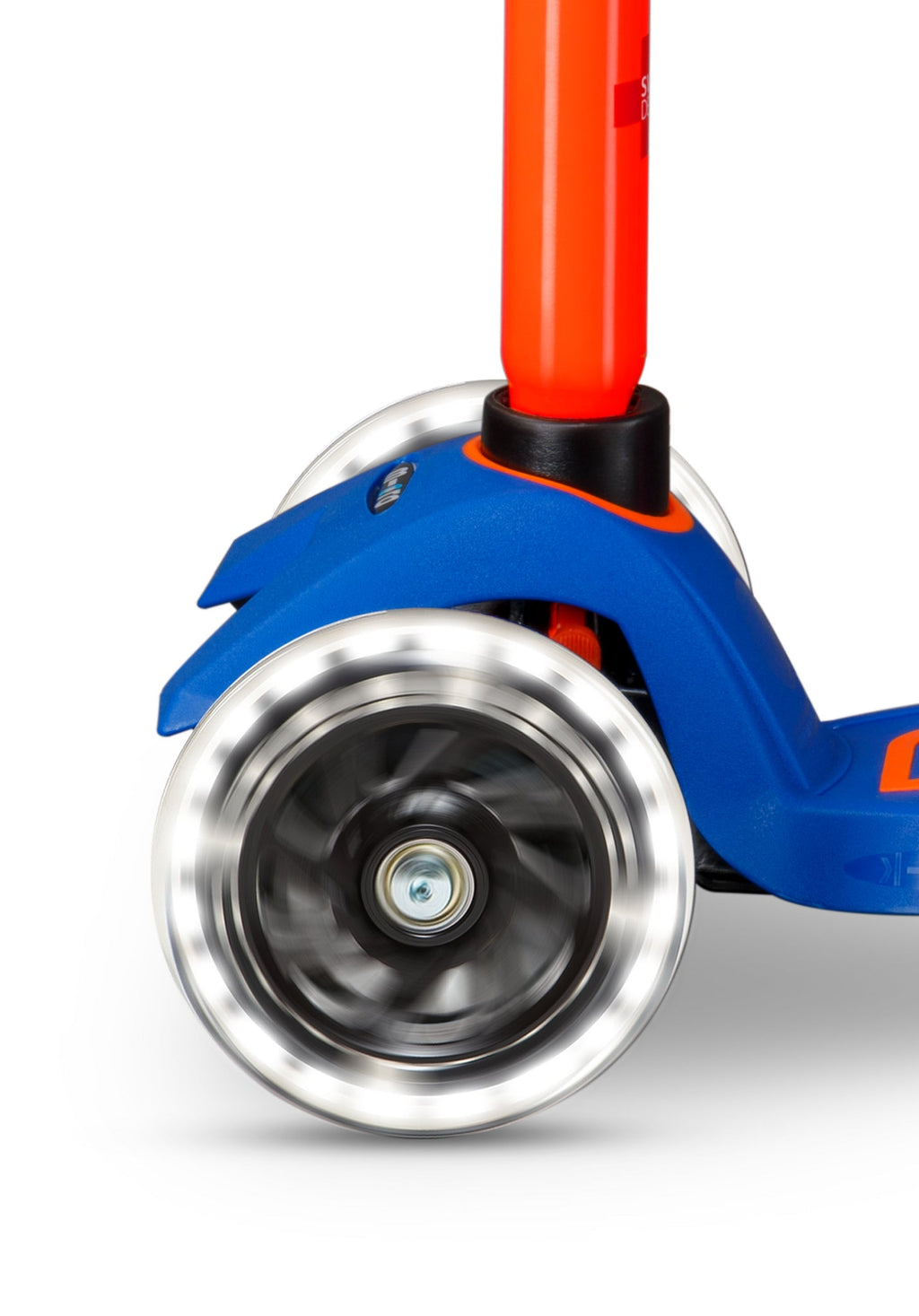 Step op 3 wielen Maxi Micro Deluxe LED blauw oranje neon - 5 tot 12 jaar - Steppen Micro Mobility - In den Olifant