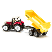 Steyr tractor met Krampe aanhanger - Auto's en voertuigen Siku - In den Olifant