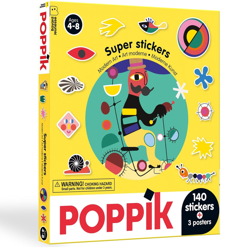 Sticker Box Modern Art - 140 stickers en 3 posters - Stickers en stickersets Poppik - In den Olifant