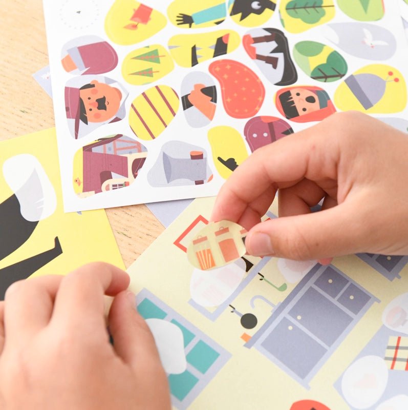 Sticker Story Hansel And Gretel - 3 tot 7 jaar - Stickers en stickersets Poppik - In den Olifant