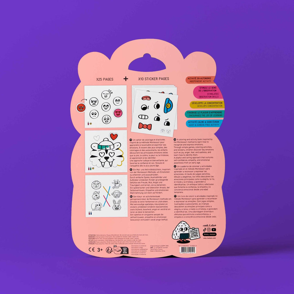 Stickerboek Montessori Stickers Book Emotions - Onaf Omy - In den Olifant