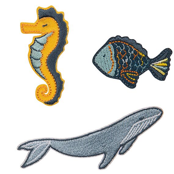 Stoffen Stickers Textile Woven Sticker Stick On Sea | Set Van 3