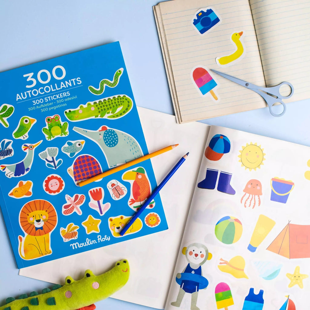 Stickerschrift Les Toupitis - 300 stickers - Stickeren Moulin Roty - In den Olifant