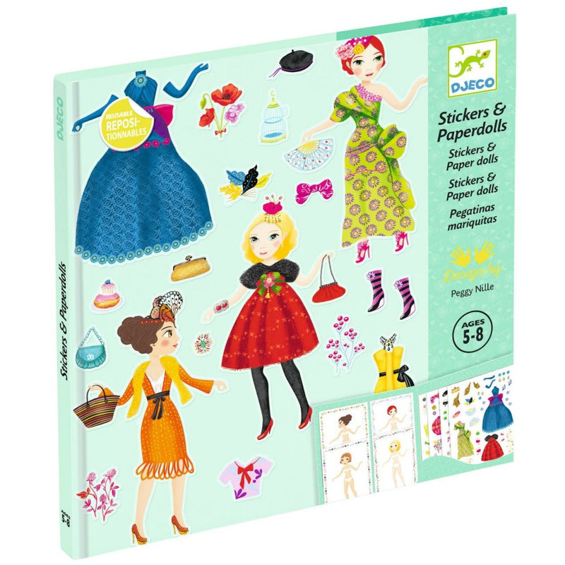 Stickerset Aankleedpopjes - In De Mode - Stickers en stickersets Djeco - In den Olifant