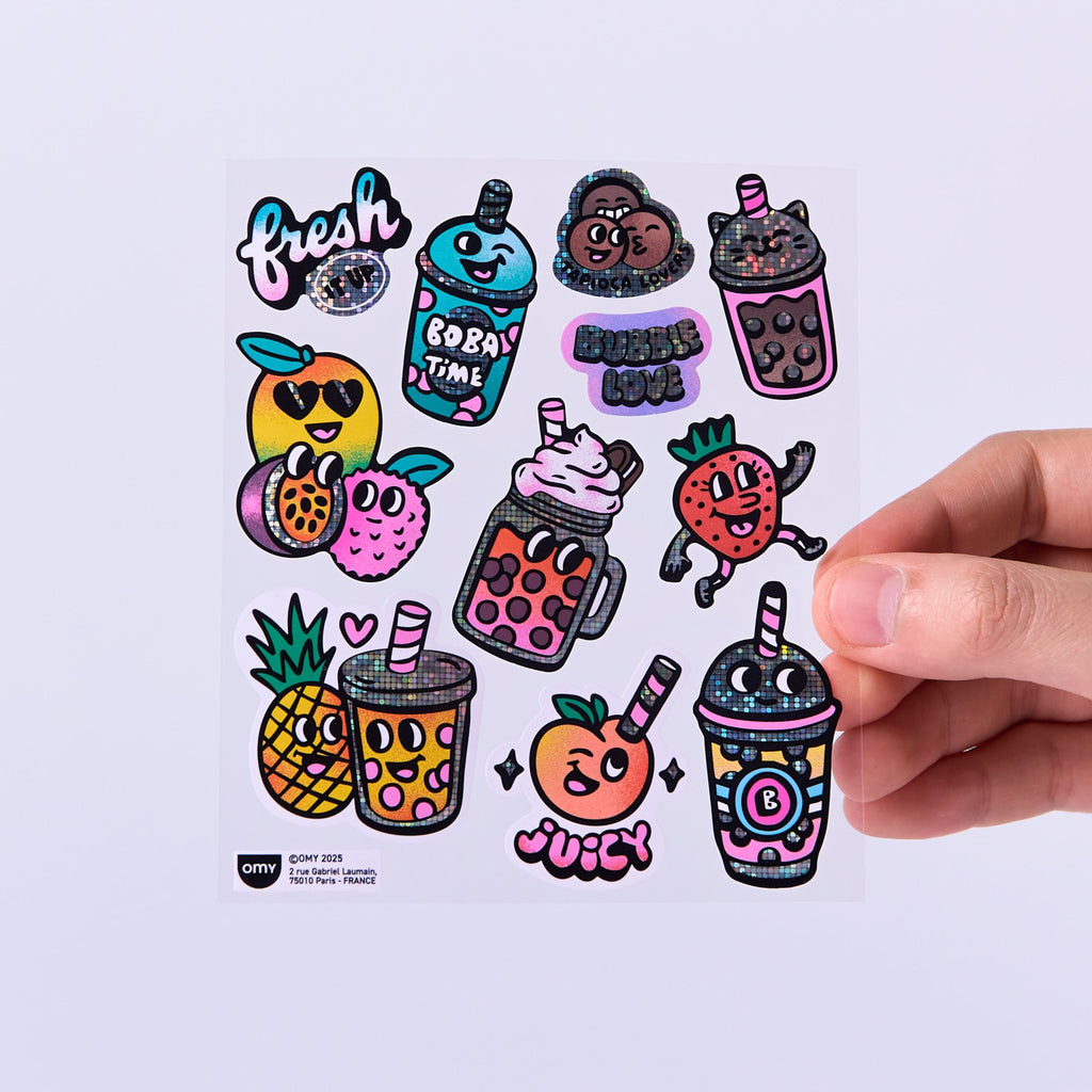 Stickerset Fabulous Big - Bubble Tea - Stickers en stickersets Omy - In den Olifant