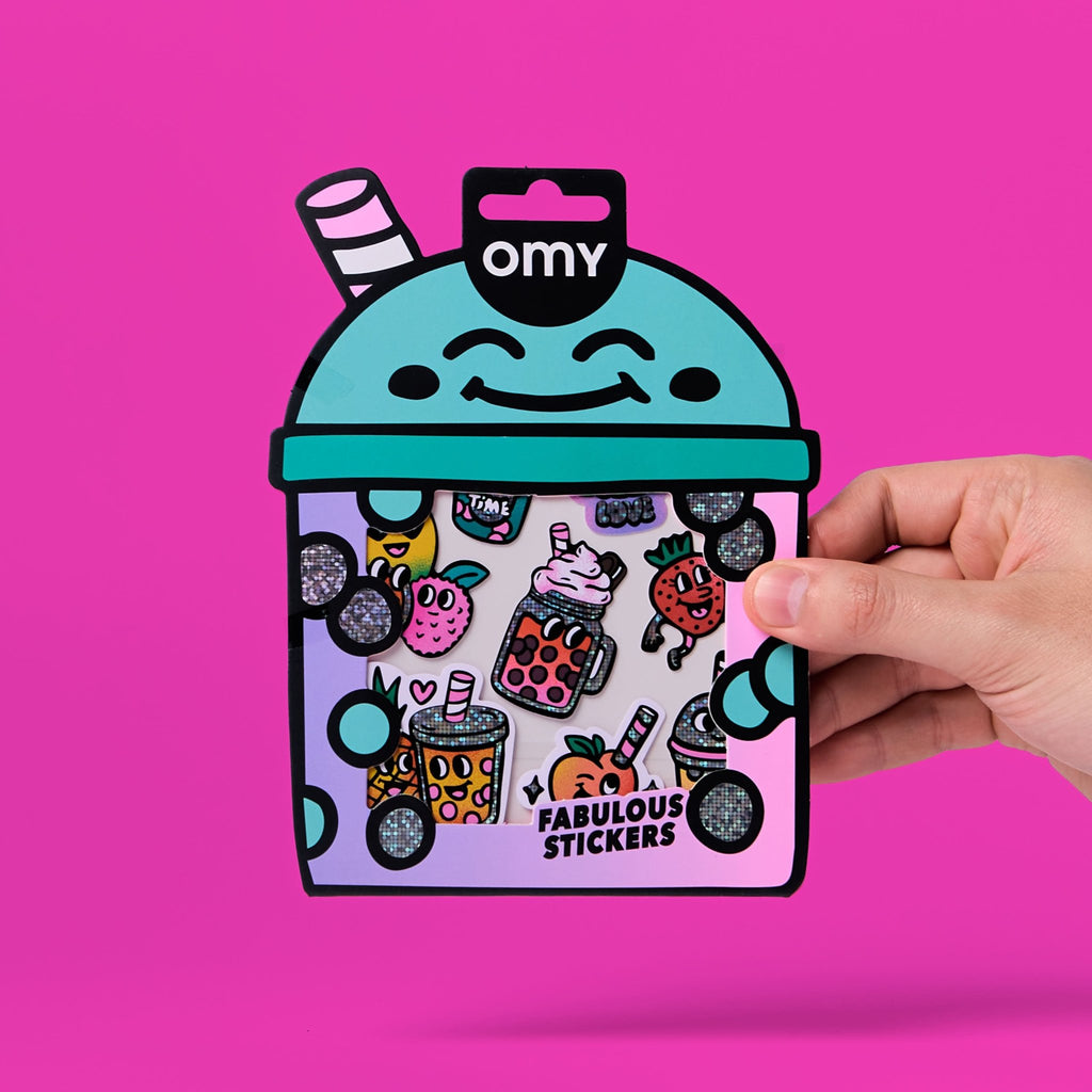 Stickerset Fabulous Big - Bubble Tea - Stickers en stickersets Omy - In den Olifant