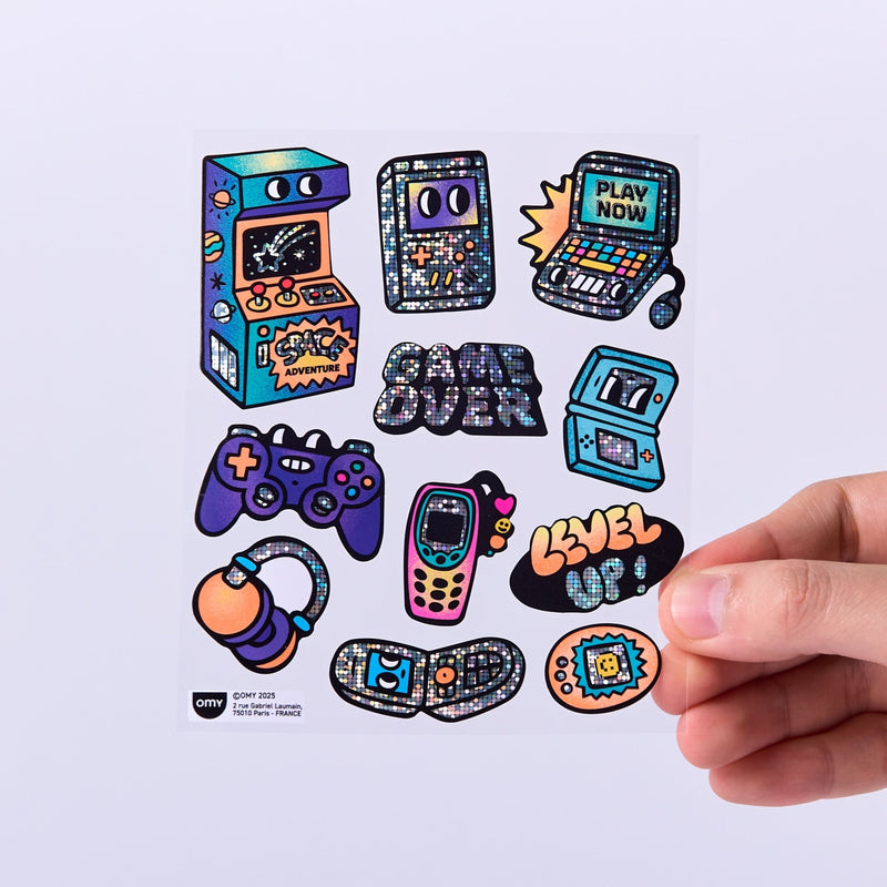 Stickerset Fabulous Big - Game Boy - Stickers en stickersets Omy - In den Olifant