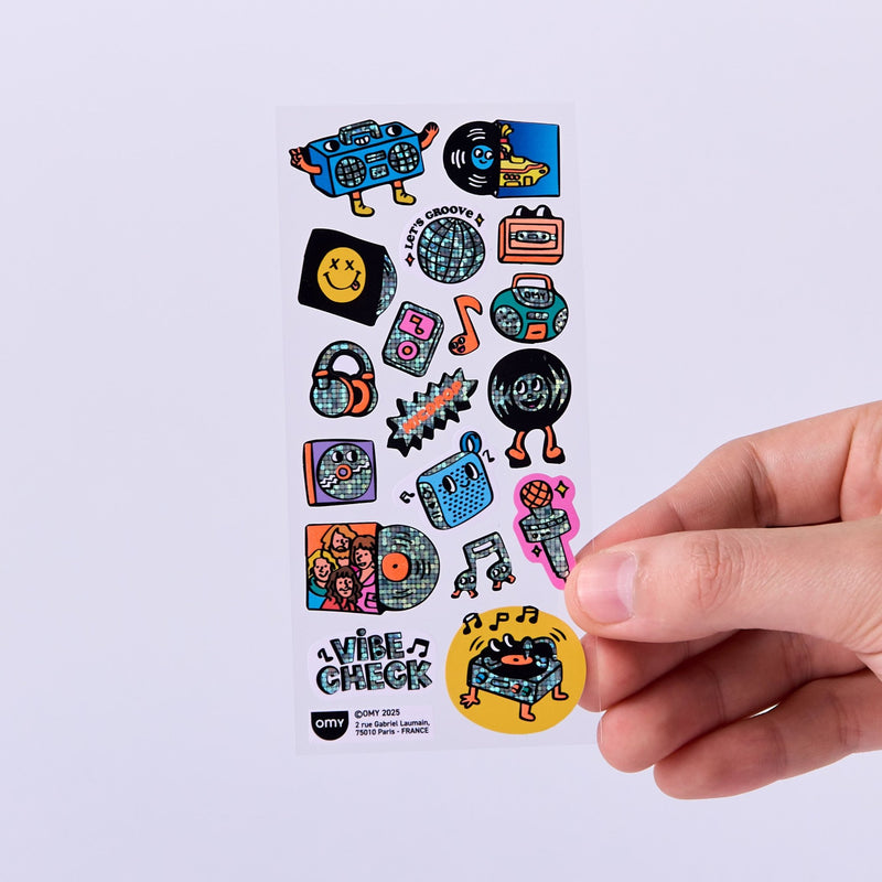 Stickerset Fabulous Iconic - Music - Stickers en stickersets Omy - In den Olifant