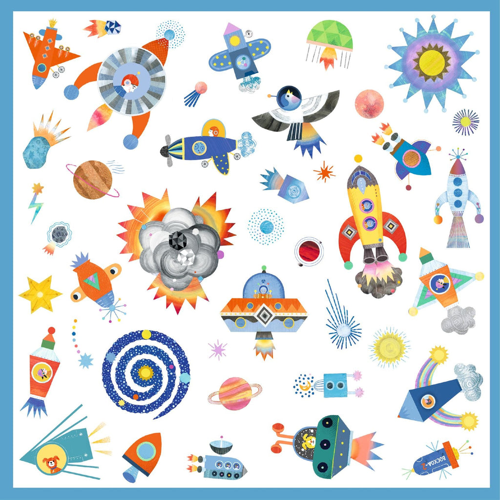 Stickerset Interstellaire - set van 160 - Stickers en stickersets Djeco - In den Olifant