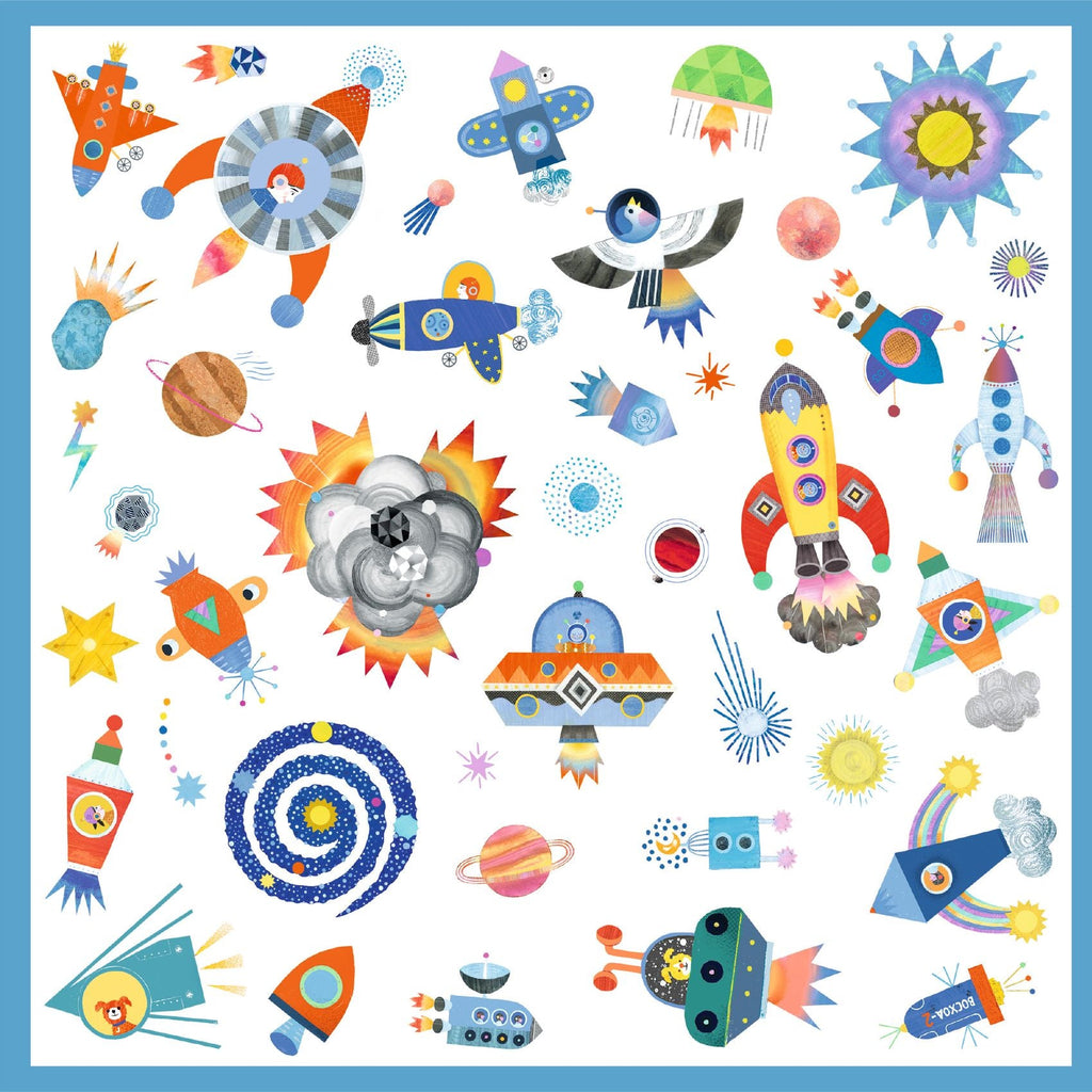 Stickerset Interstellaire - set van 160 - Stickers en stickersets Djeco - In den Olifant