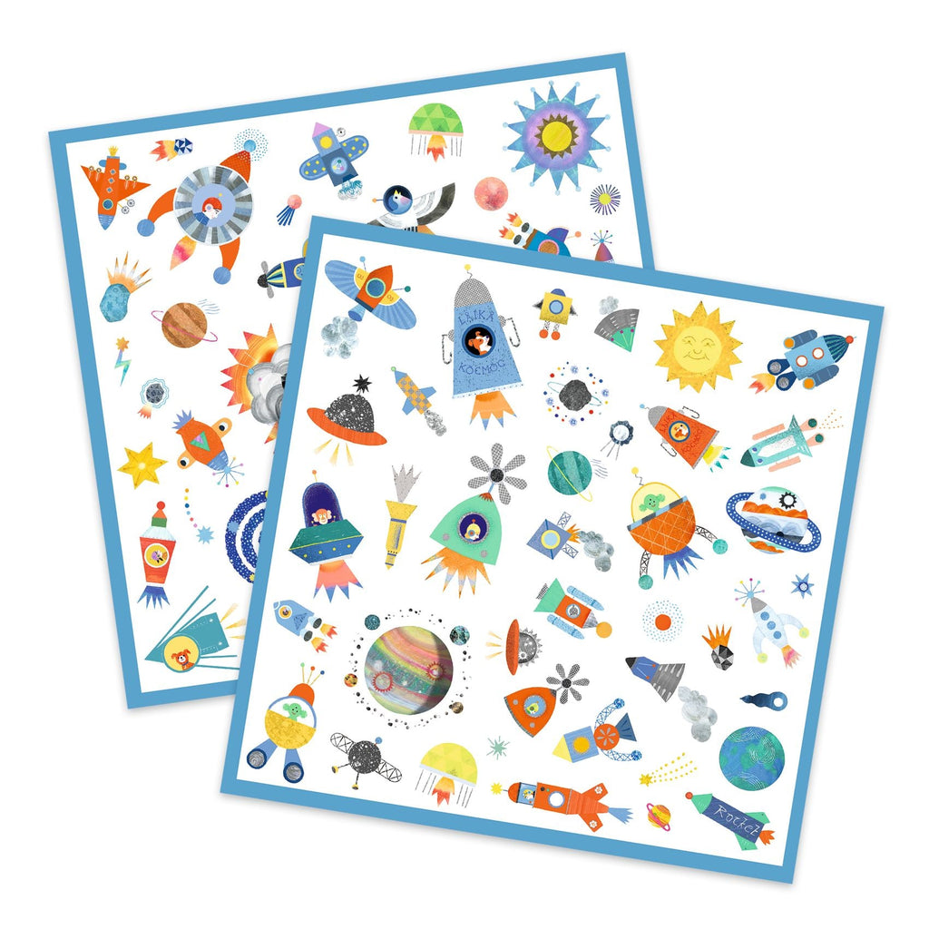 Stickerset Interstellaire - set van 160 - Stickers en stickersets Djeco - In den Olifant