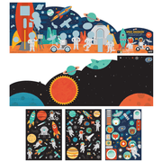 Stickerset met 100+ herbruikbare stickers - Space Discovery - Stickeren Petit Collage - In den Olifant