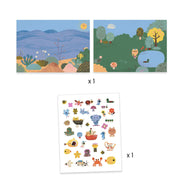 Stickerset met herbruikbare stickers - Summertime - Stickers en stickersets Djeco - In den Olifant
