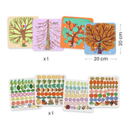 Stickerset met vilten stickers - Door de seizoenen heen - Stickers en stickersets Djeco - In den Olifant