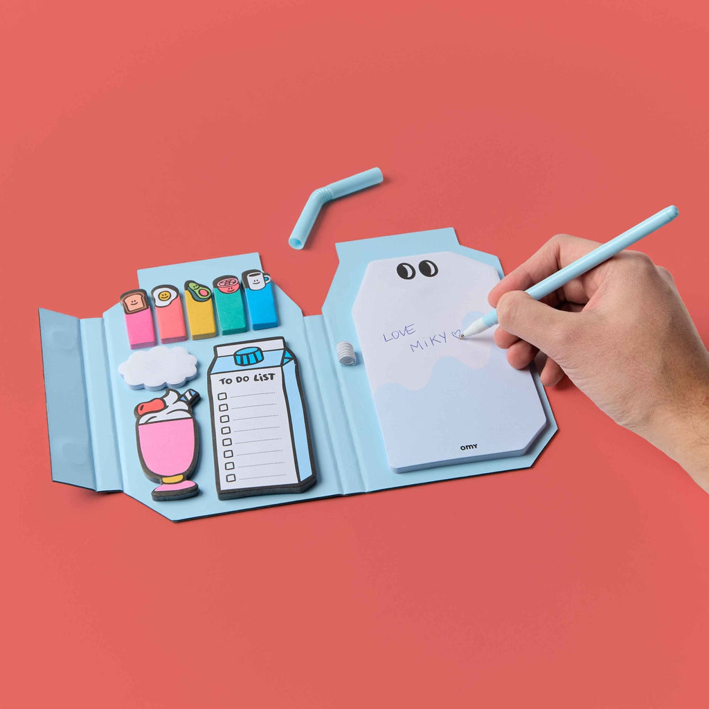 Sticky Notes Miky (8 Notebooks + Pos) - Papierwaren Omy - In den Olifant