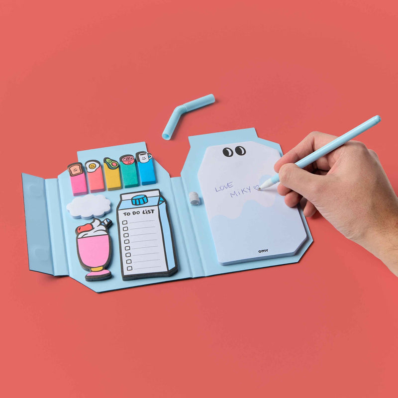 Sticky Notes Miky (8 Notebooks + Pos) - Papierwaren Omy - In den Olifant