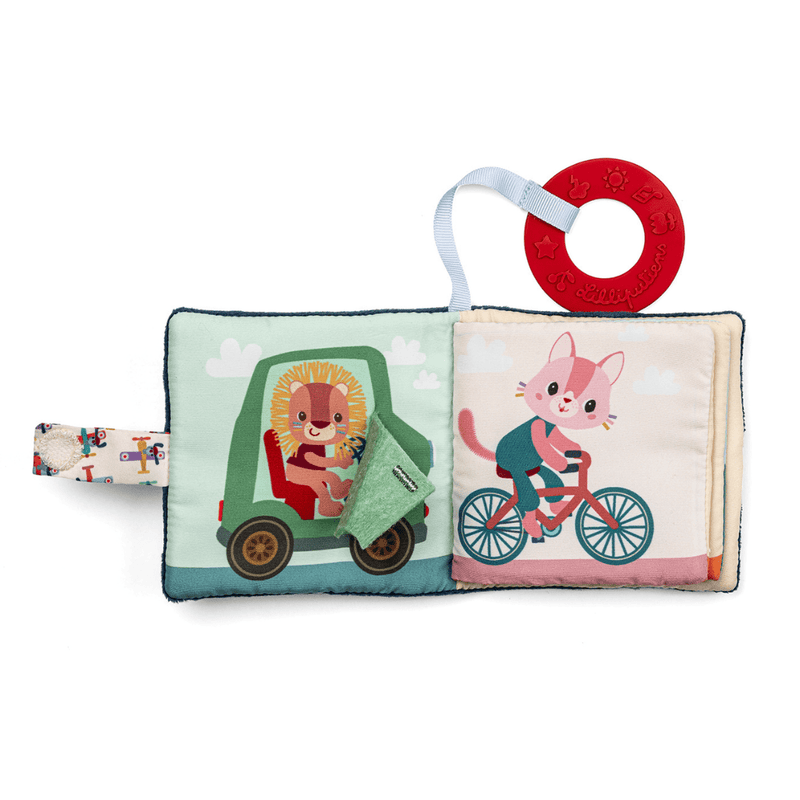 Stoffen boekje Jules Imagier Transports - Babyboekjes Lilliputiens - In den Olifant