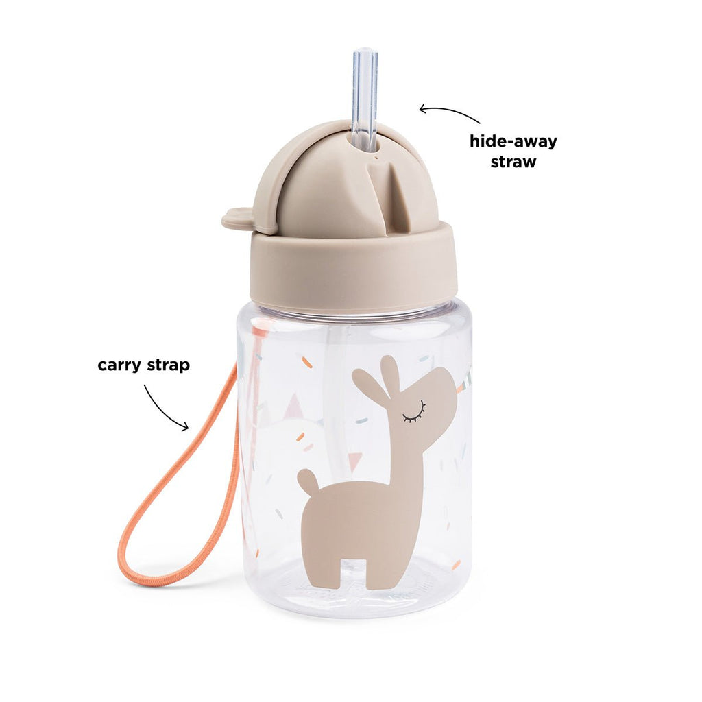 Straw bottle Celebration Sand 280 ml - Drinkflessen Done by Deer - In den Olifant