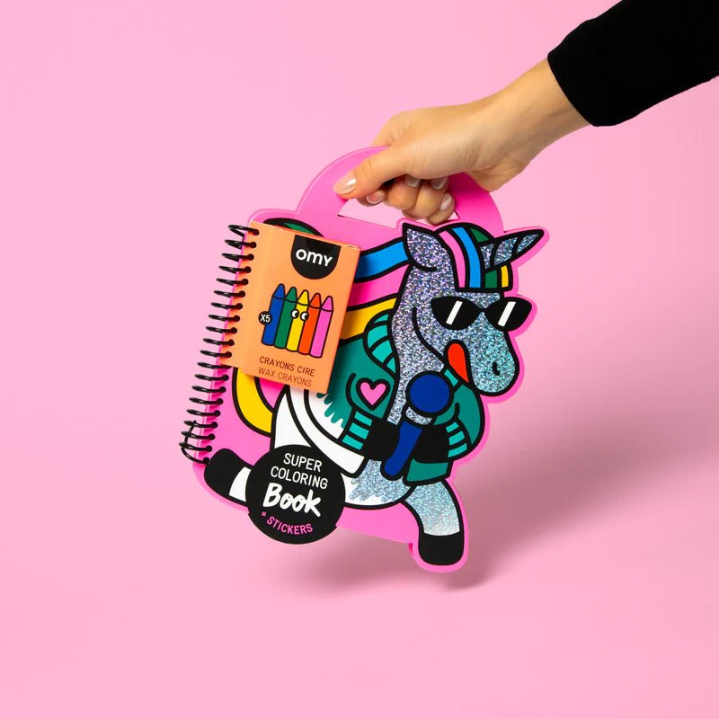 Super Coloring & stickers book Lily + 5 wasco's - Kleuren en tekenen Omy - In den Olifant