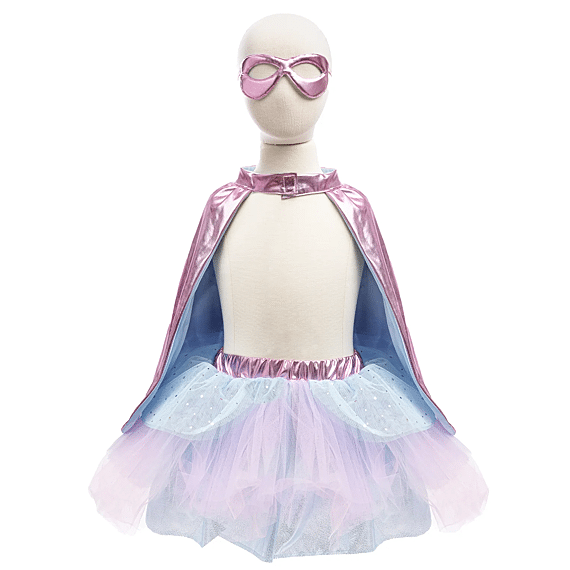 Superheldenkostuum Met Tutu En Masker Super-Duper Pink Light Blue