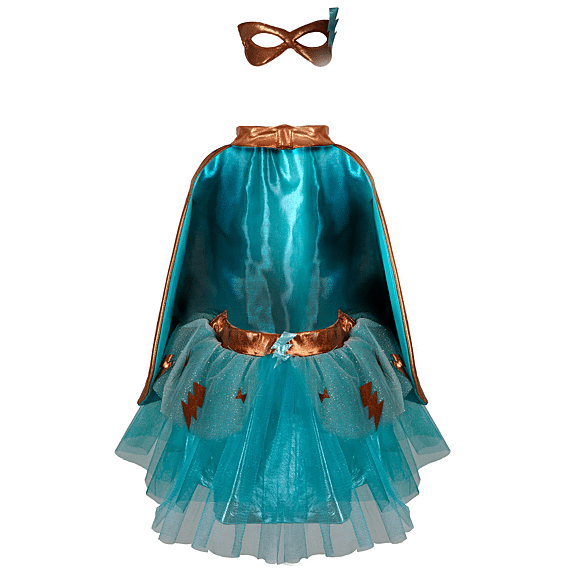 Superheldenkostuum Met Tutu En Masker Super-Duper Teal Copper