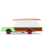 Surf Wagon (W196) 8,4X4,1X3Cm, Wooden Diecast, Magnetic, In - Speelvoertuigen Candycar - In den Olifant