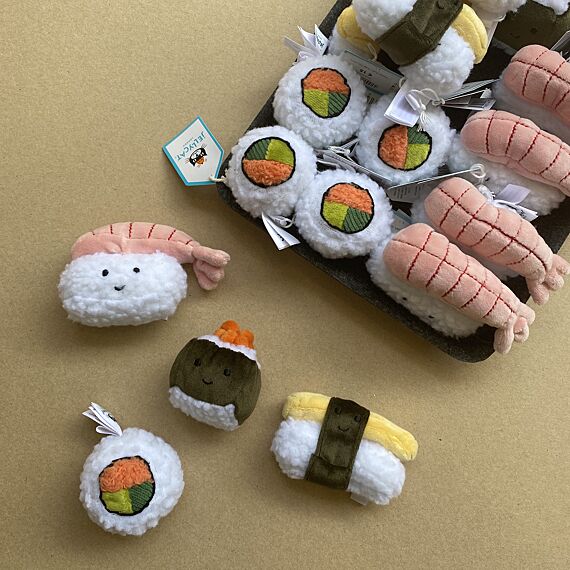 Knuffeltje Sassy Sushi Egg - 5 cm