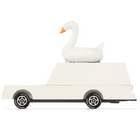 White Swan Wagon (W111) 8,9X3,8X6,4Cm, Wooden Diecast,