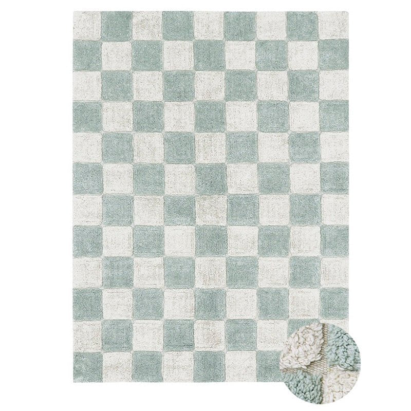 Tapijt Washable Rug Kitchen Tiles Blue Sage - 120 x 160 cm - Tapijten Lorena Canals - In den Olifant