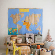 Tapijt Washable Rug Kitchen Tiles Blue Sage - 120 x 160 cm - Tapijten Lorena Canals - In den Olifant