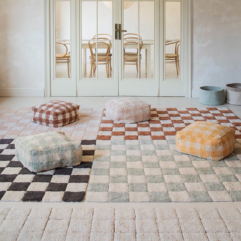 Tapijt Washable Rug Kitchen Tiles Blue Sage - 120 x 160 cm - Tapijten Lorena Canals - In den Olifant