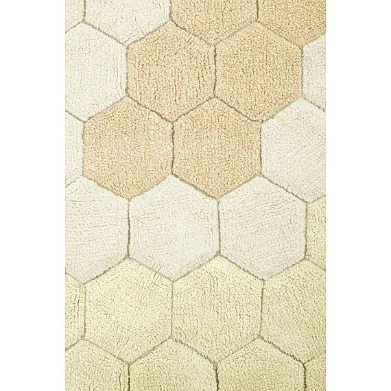 Wasbaar Rond Tapijt Honeycomb Golden - 140 Cm