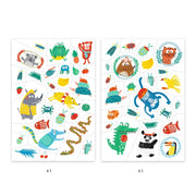 Tattoos Gekke Bekken - set van 50+ - Kinderschmink en tattoos Djeco - In den Olifant