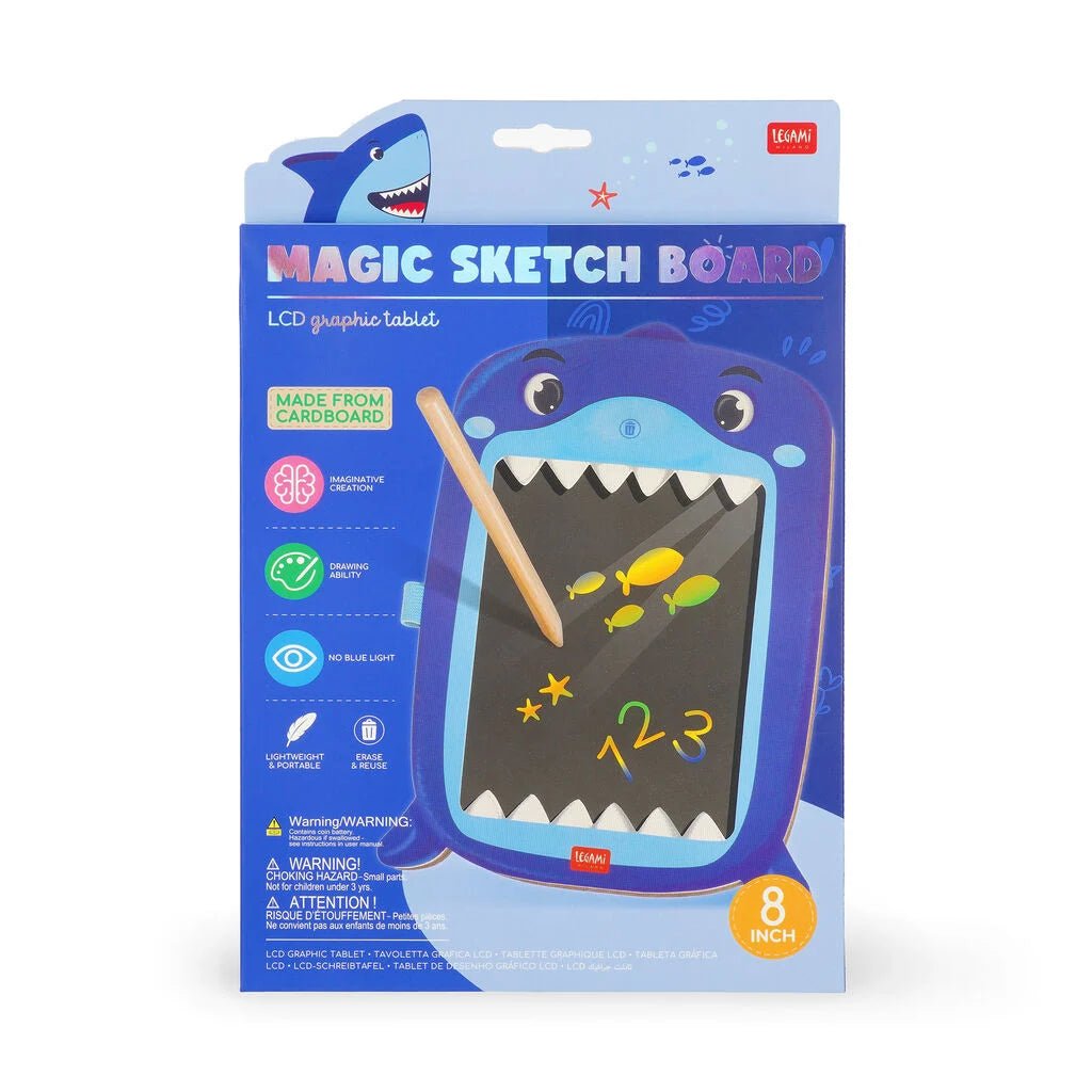 Tekenbord Magic Sketch Board - Shark - Kleuren en tekenen Legami - In den Olifant
