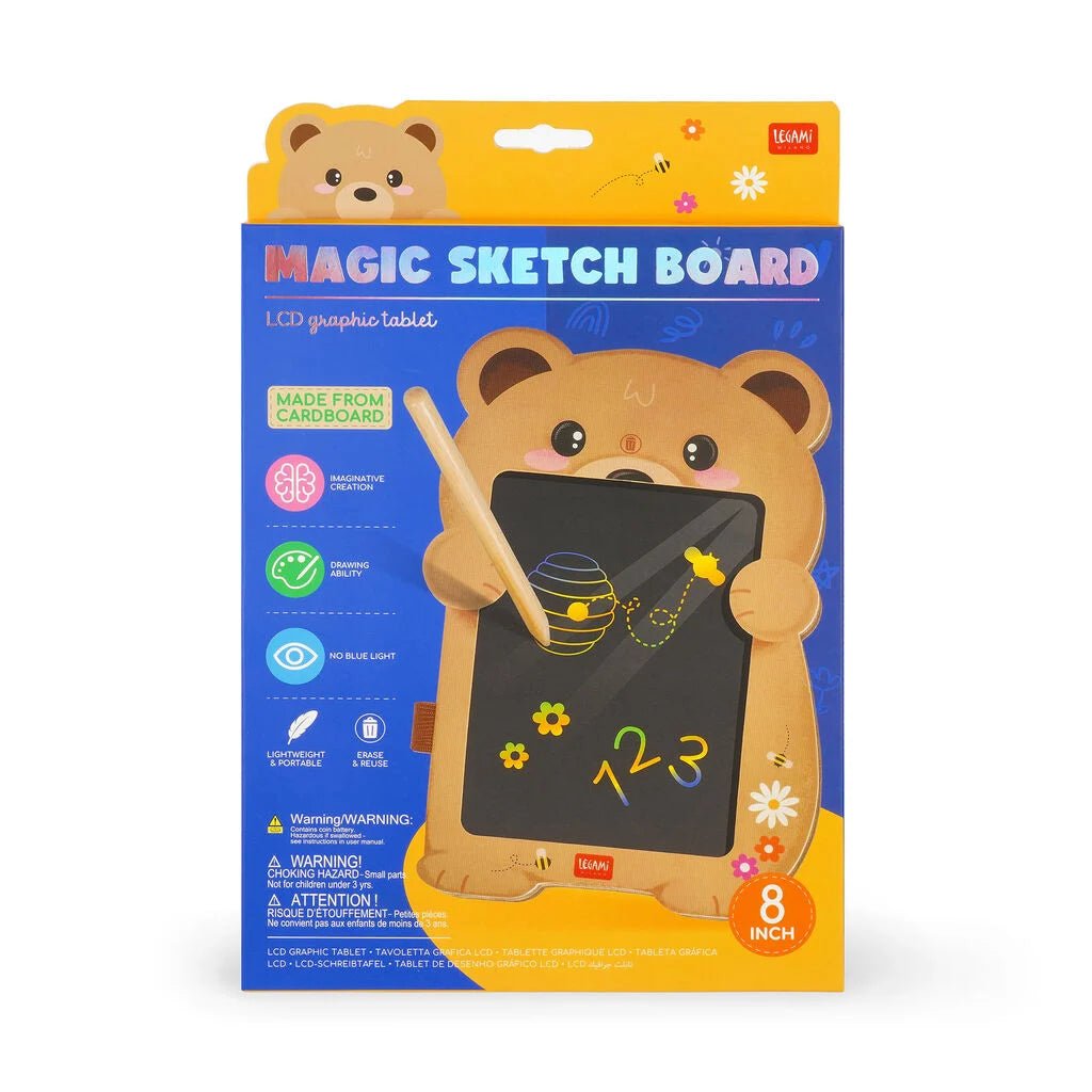 Tekenbord Magic Sketch Board - Teddy Bear - Kleuren en tekenen Legami - In den Olifant
