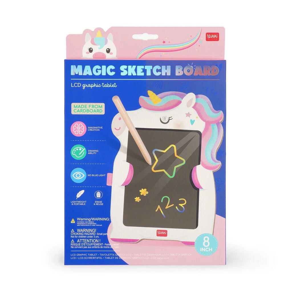 Tekenbord Magic Sketch Board - Unicorn - Kleuren en tekenen Legami - In den Olifant