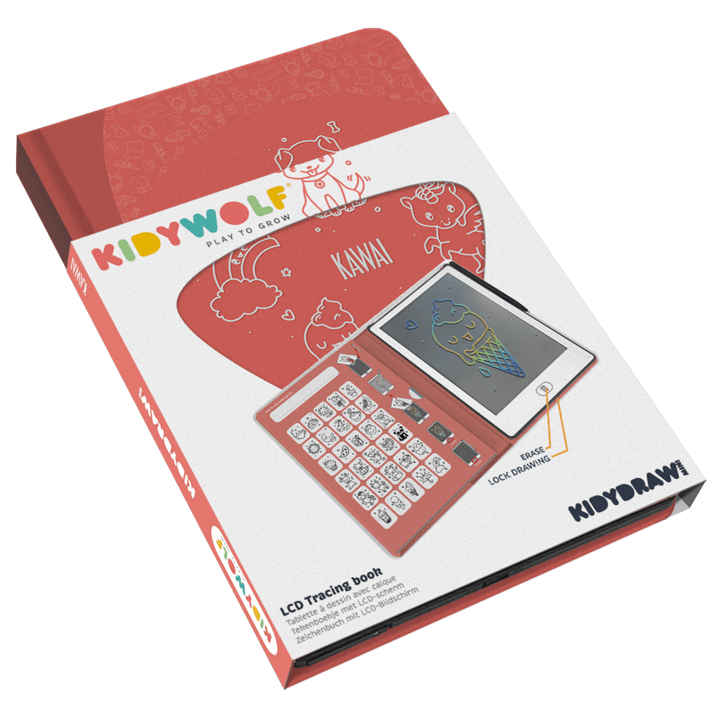 Tekentablet Kidydraw Mini - Kawai - Kleuren en tekenen Kidywolf - In den Olifant