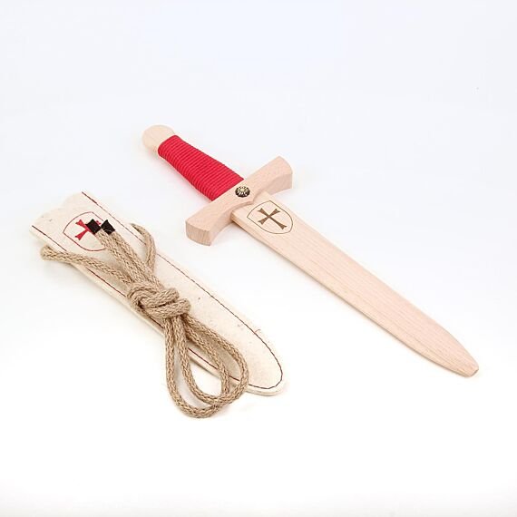 Tempeliersdolkset met schede van echt wolvilt - 35 cm - Wapens en helmen Vah - In den Olifant