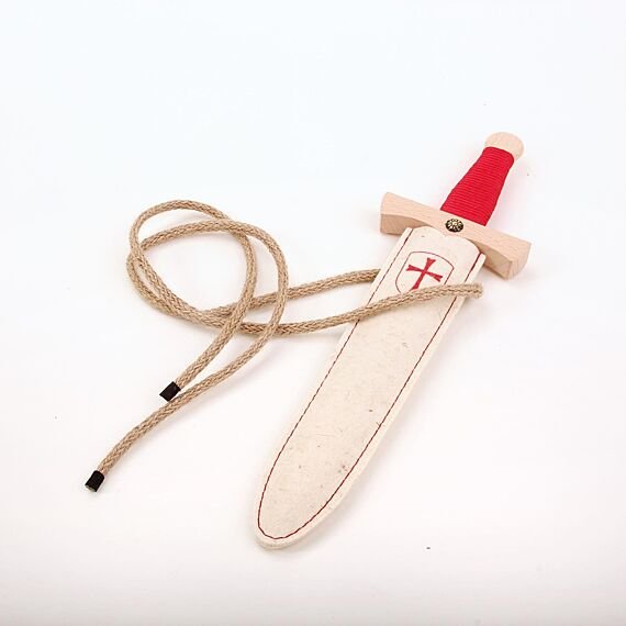 Tempeliersdolkset met schede van echt wolvilt - 35 cm - Wapens en helmen Vah - In den Olifant