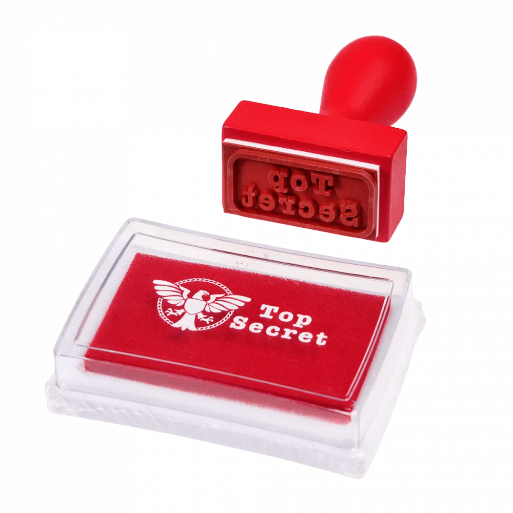 Top secret stamp and ink set - Kleine cadeautjes REX London - In den Olifant