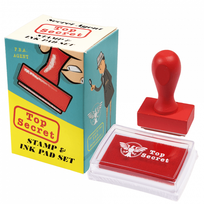 Top secret stamp and ink set - Kleine cadeautjes REX London - In den Olifant