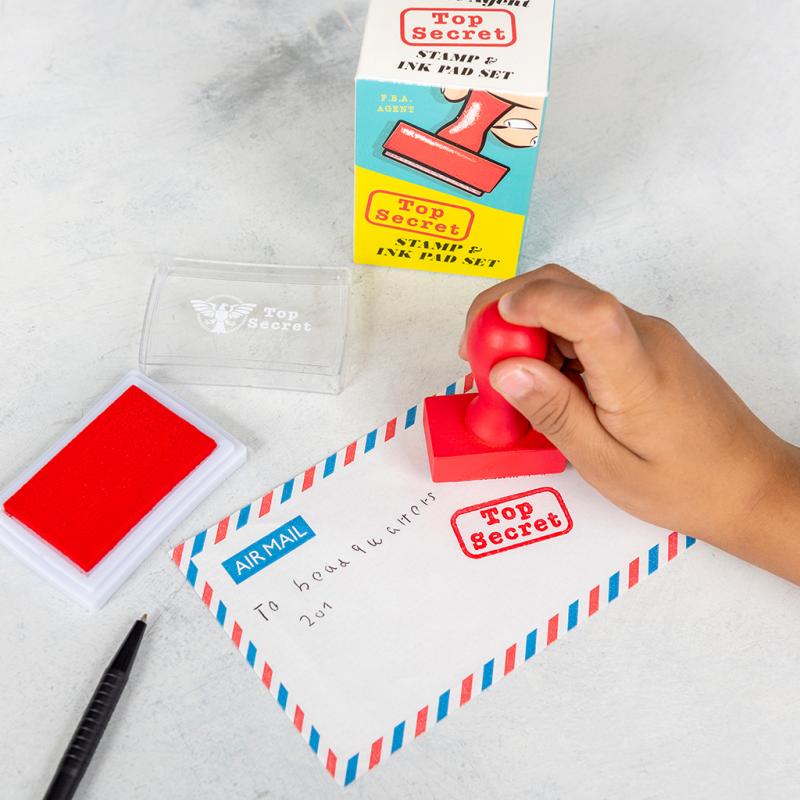 Top secret stamp and ink set - Kleine cadeautjes REX London - In den Olifant