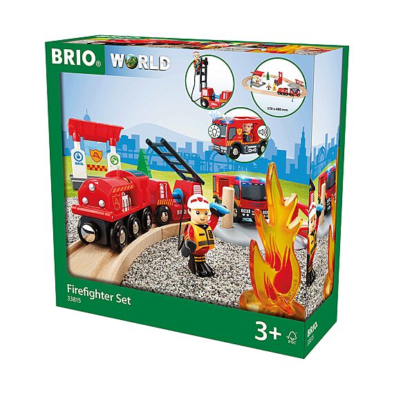 Treinset Bij De Brandweer - Treinsporen en accessoires Brio - In den Olifant