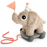 Trekspeeltje Olifant - Pull along 2 - in - 1 toy Elphee Sand - Trek - en duwspeelgoed Done by Deer - In den Olifant