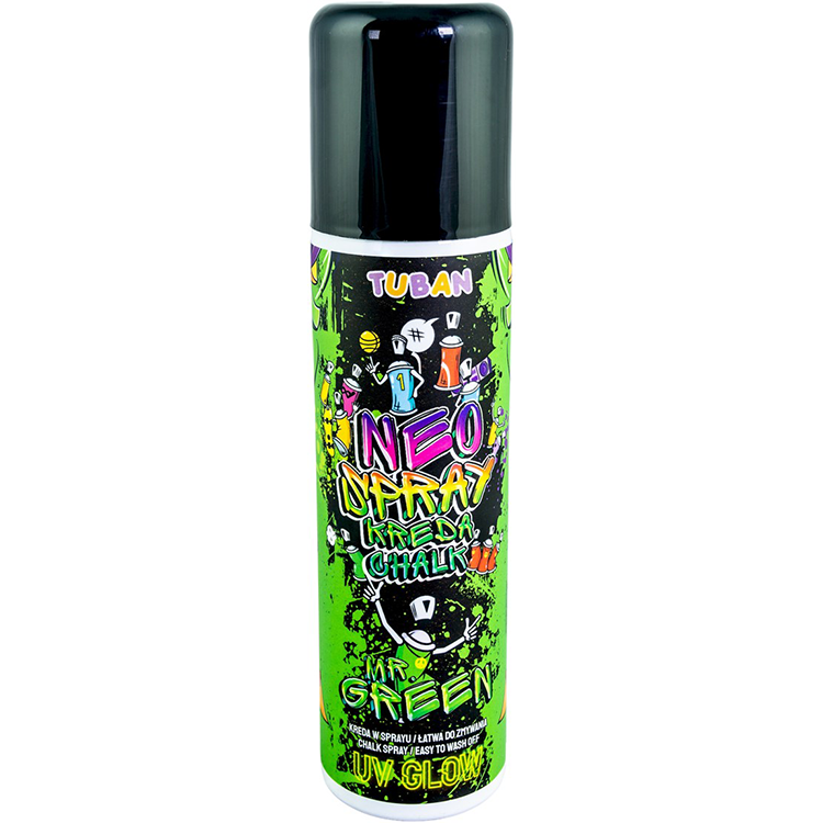 Spuitbus met stoepkrijt Neo Chalk Spray – 150 ml - Groen