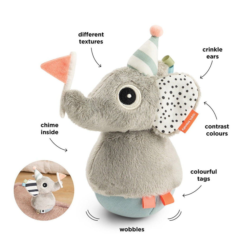 Tumbler Activity Toy Elphee Colour mix - Activiteitenspeelgoed Done by Deer - In den Olifant
