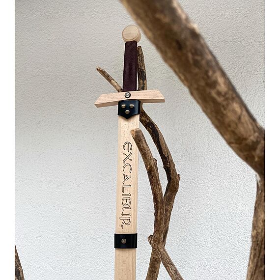 Tweehandig Houten Zwaard Excalibur | 102 Cm - Wapens en helmen Vah - In den Olifant
