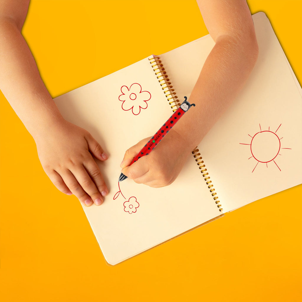 Tweekleurige pen Click&Clack - Ladybug - Schrijfwaren Legami - In den Olifant