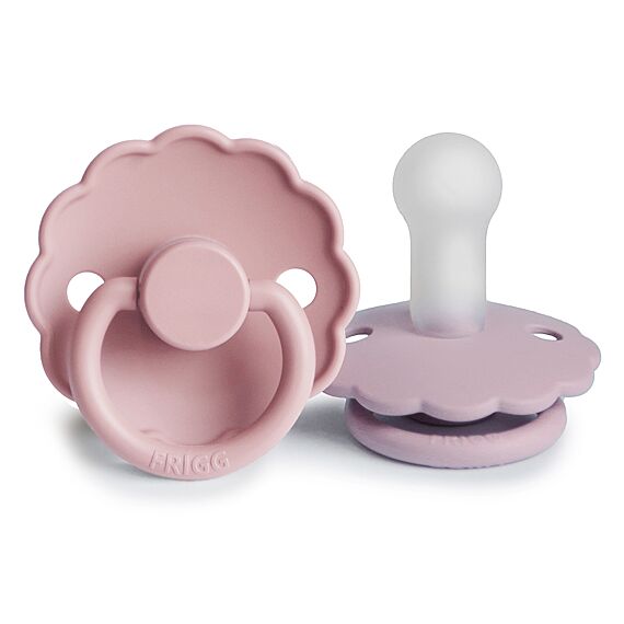 Frigg Daisy Bloom Fopspenen Siliconen Baby Pink/Soft Lilac - Set Van 2