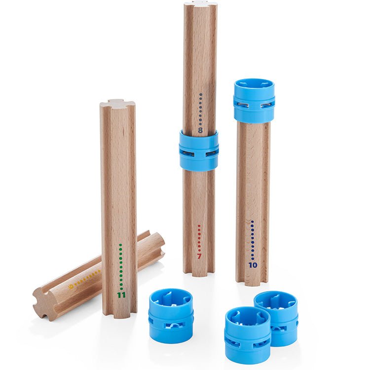 Uitbreidingsset Kullerbü Knikkerbaan - Hoge zuilen - Knikkers en knikkerbanen Haba - In den Olifant